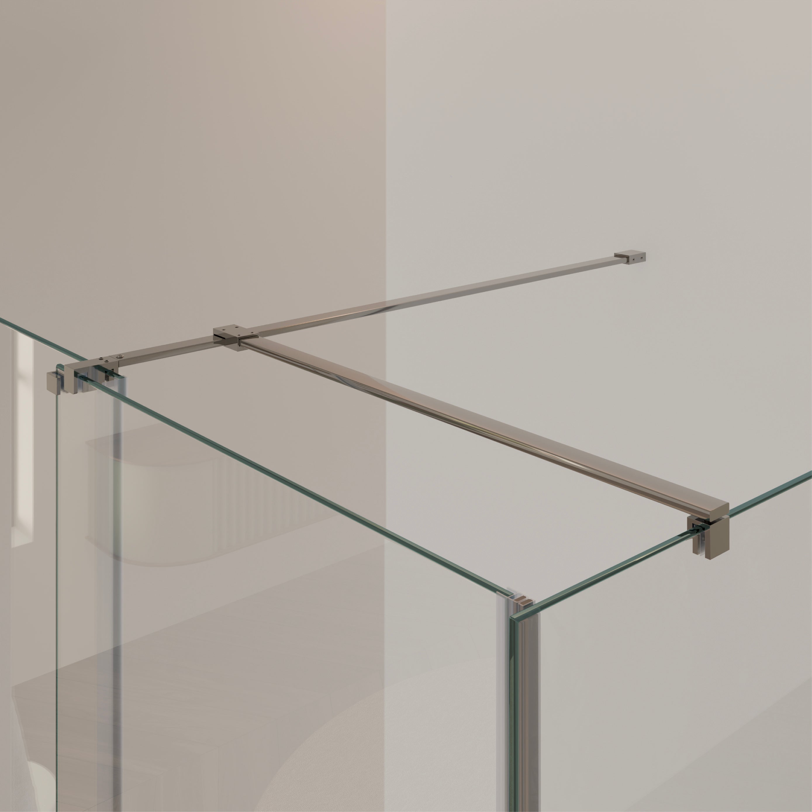 NADINE - Cabina doccia con porta scorrevole in vetro temperato da 8 mm e profili cromati