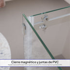VIOLA - Cabina doccia con porta scorrevole in vetro temperato da 8 mm con altezza di 200 cm