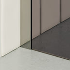 FIONA - Panel de ducha Walk-In en Vidrio Oscurecido 10 mm con perfil y Barra Estabilizadora Cromado