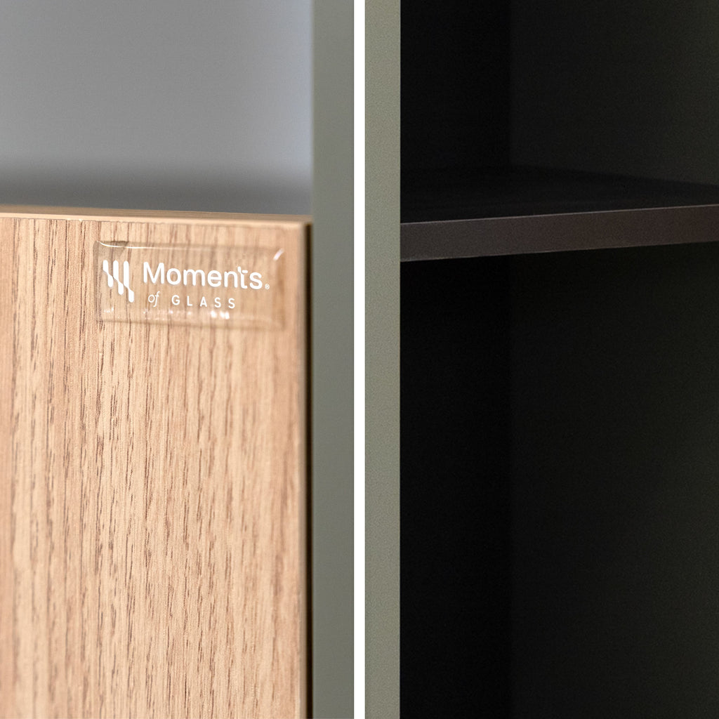 Nereia - Mobile laterale bagno sospeso con contenitore