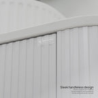 Maia - Mueble de lavabo suspendido con cajones soft-close | 90 cm | Blanco acanalado