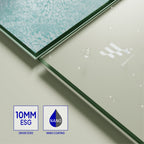 FIONA - Panel de Ducha Walk-In en Vidrio Transparente 10 mm con Perfil y Barra Estabilizadora Cromado