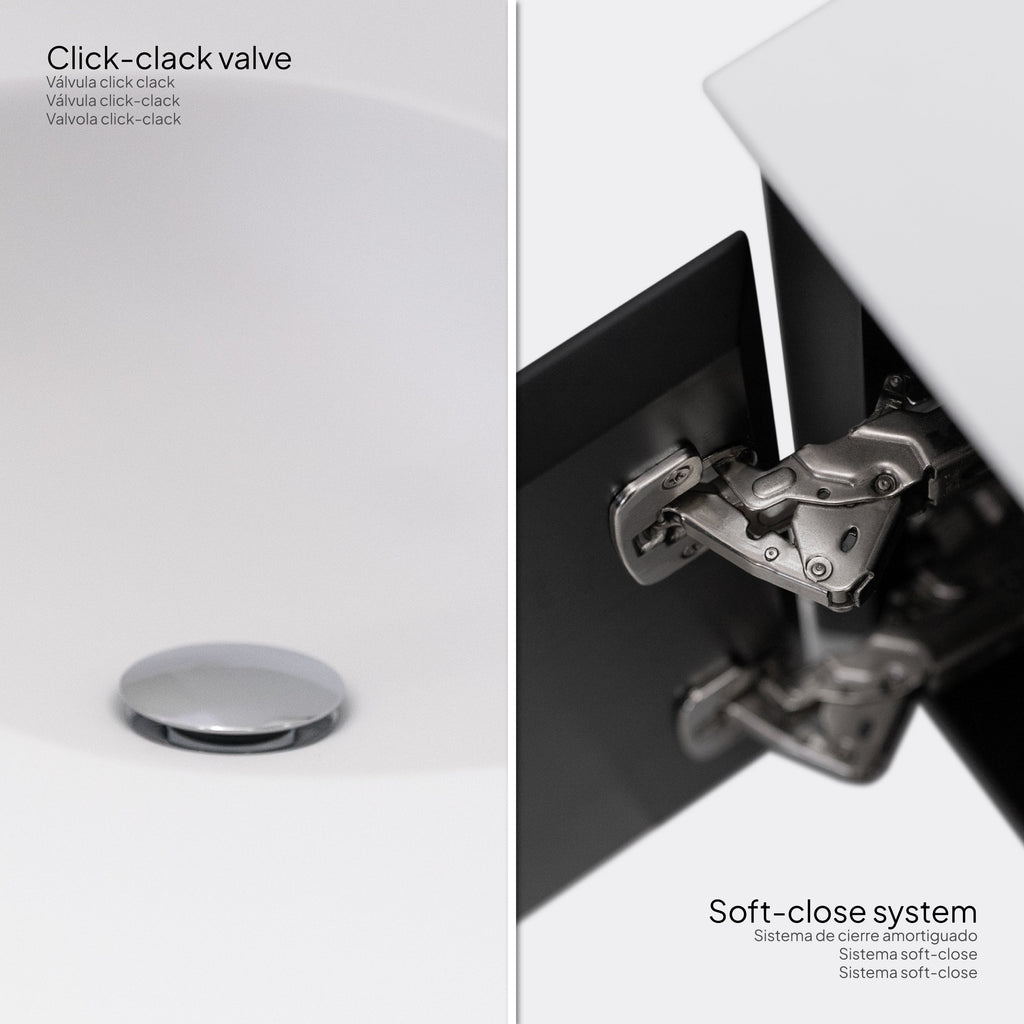 Dafne - Set bagno sospeso - Disponibile in 120 cm