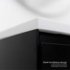 Dafne - Mobile lavabo sospeso 120 cm in nero opaco con soft-close