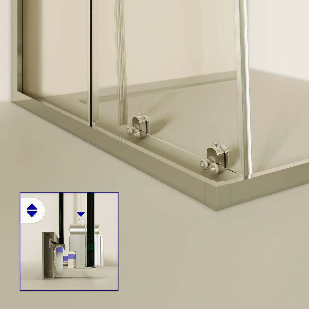 DIANA - Cabina de ducha de entrada en esquina con puertas correderas en vidrio templado