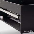Fidia – Móvel de lavatório duplo suspenso Preto/Carvalho | 150 ou 190 cm