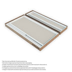 FIONA - Painel de duche walk-In com painel lateral giratório 40 cm em vidro transparente 10mm com perfil e barra estabilizadora cromado