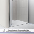 LIMA - Frontal de ducha en vidrio templado esmerilado de 6 mm - Puertas batientes