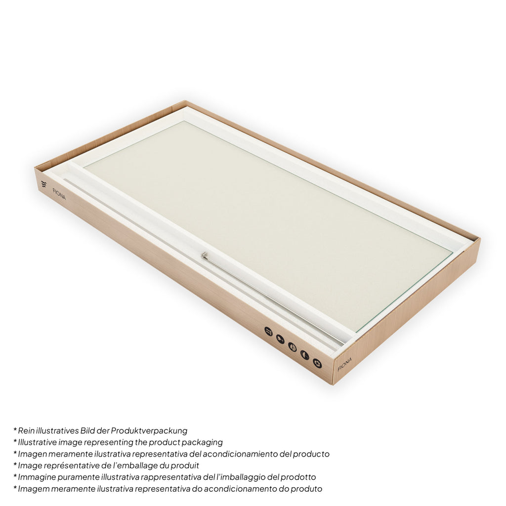 FIONA - Painel de duche walk-In em vidro fosco 10mm com perfil e barra estabilizadora cromado