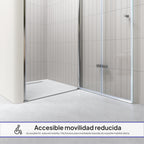 MILA - Puerta plegable en vidrio templado de 6 mm - Varios tamaños