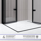 EMMA - Cabina doccia con vetro trasparente 6 mm - Porte articolate e profili neri