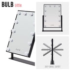 BULB LITTLE - Specchio da trucco con 12 lampadine LED