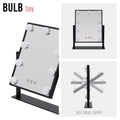 BULB TINY - Specchio da trucco con 9 lampadine LED