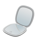 MAKEUP - Specchio tascabile da trucco con striscia di luce LED