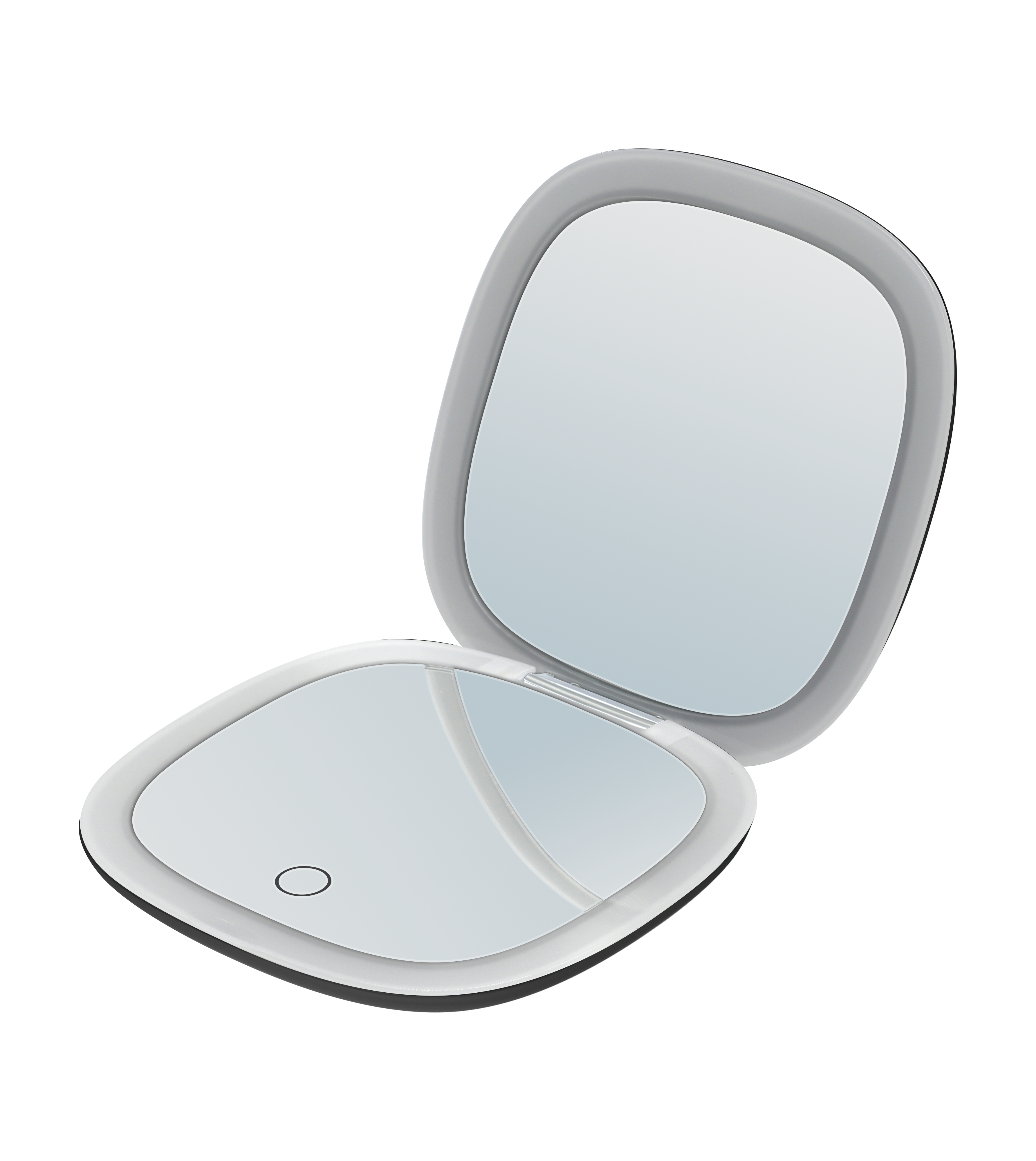 MAKEUP - Specchio tascabile da trucco con striscia di luce LED