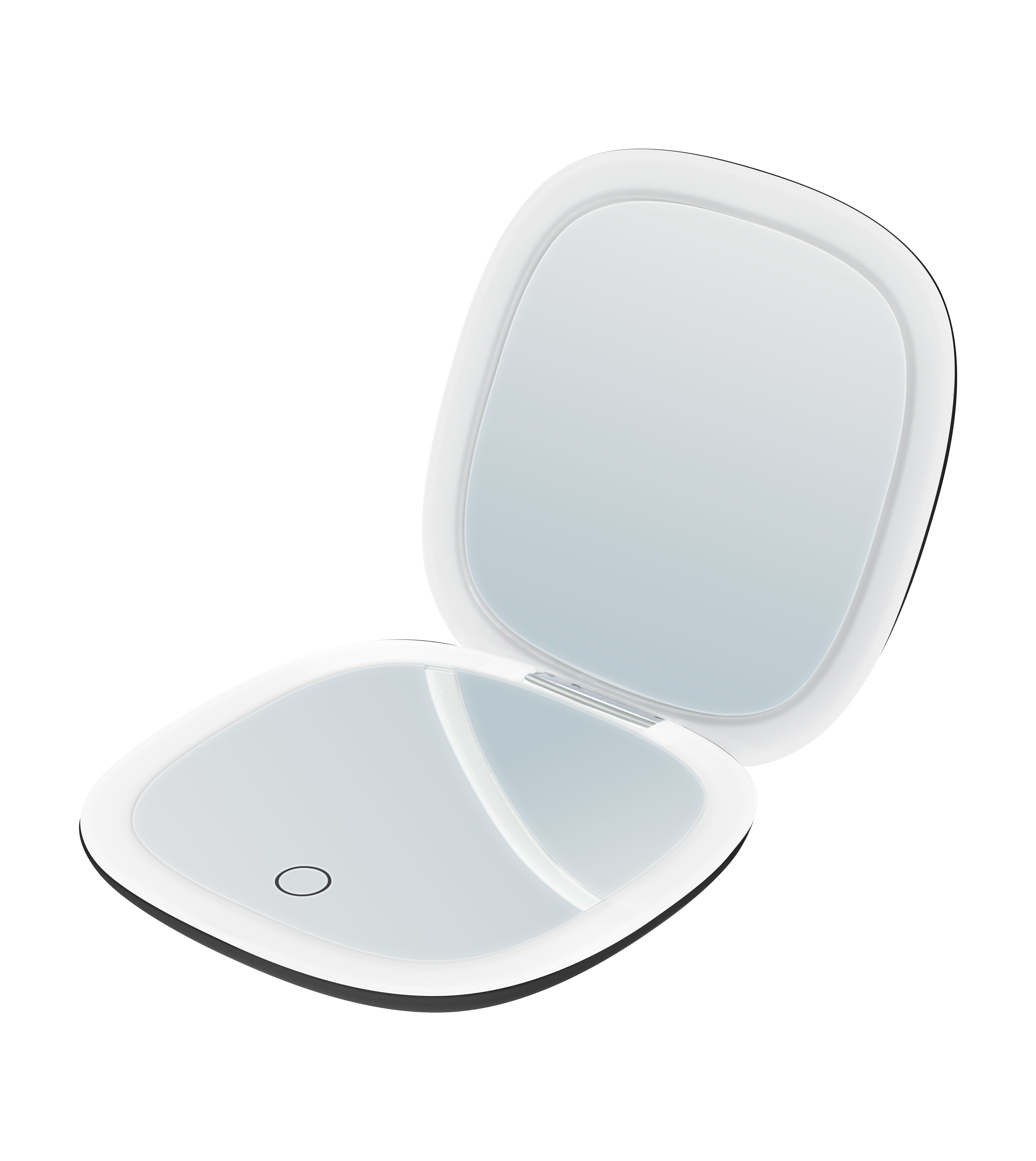 MAKEUP - Specchio tascabile da trucco con striscia di luce LED
