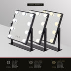 BULB TINY - Specchio da trucco con 9 lampadine LED
