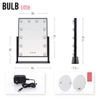 BULB LITTLE - Specchio da trucco con 12 lampadine LED