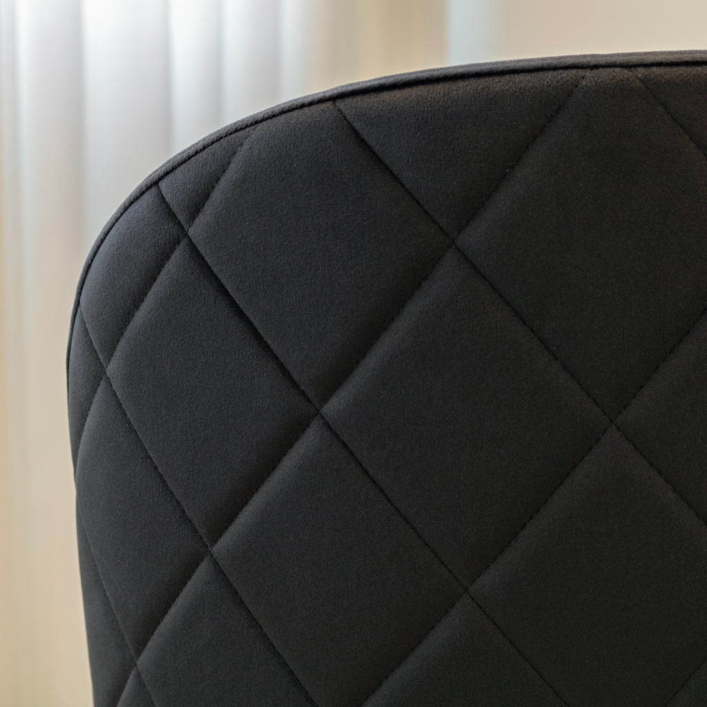 BELLAMY - Set di 2 sedie da pranzo in tessuto velluto