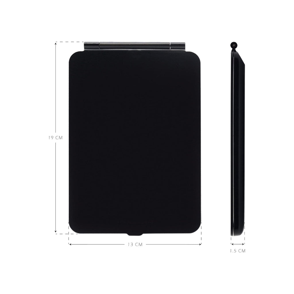 Specchio da trucco con luce LED, specchio portatile tipo tablet con illuminazione a 3 colori, luce regolabile, supporto regolabile, doppia alimentazione e controllo touch