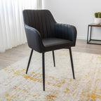 DAHLIA - Conjunto de 2 sillas de comedor en tejido PU o terciopelo