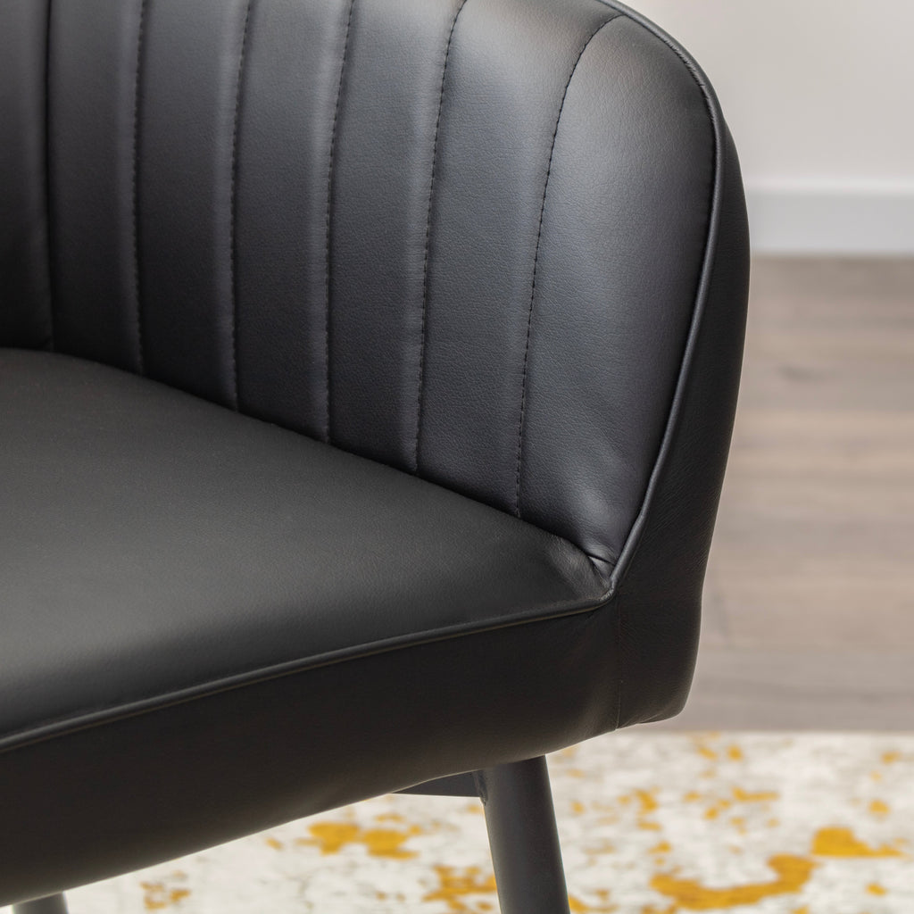 DAHLIA - Conjunto de 2 sillas de comedor en tejido PU o terciopelo