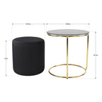 JASPER - Mesa auxiliar con puf integrado
