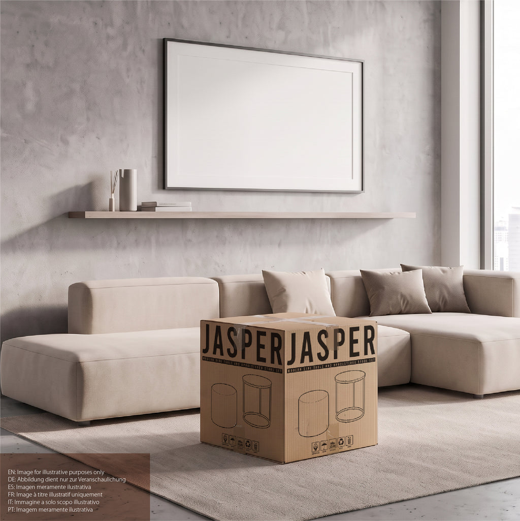 JASPER - Mesa de apoio com pufe embutido