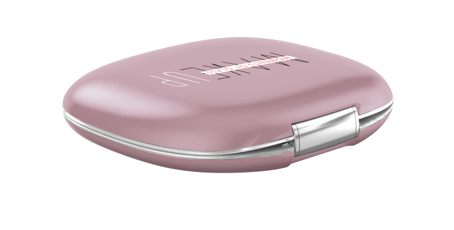MAKEUP - Specchio tascabile da trucco con striscia di luce LED