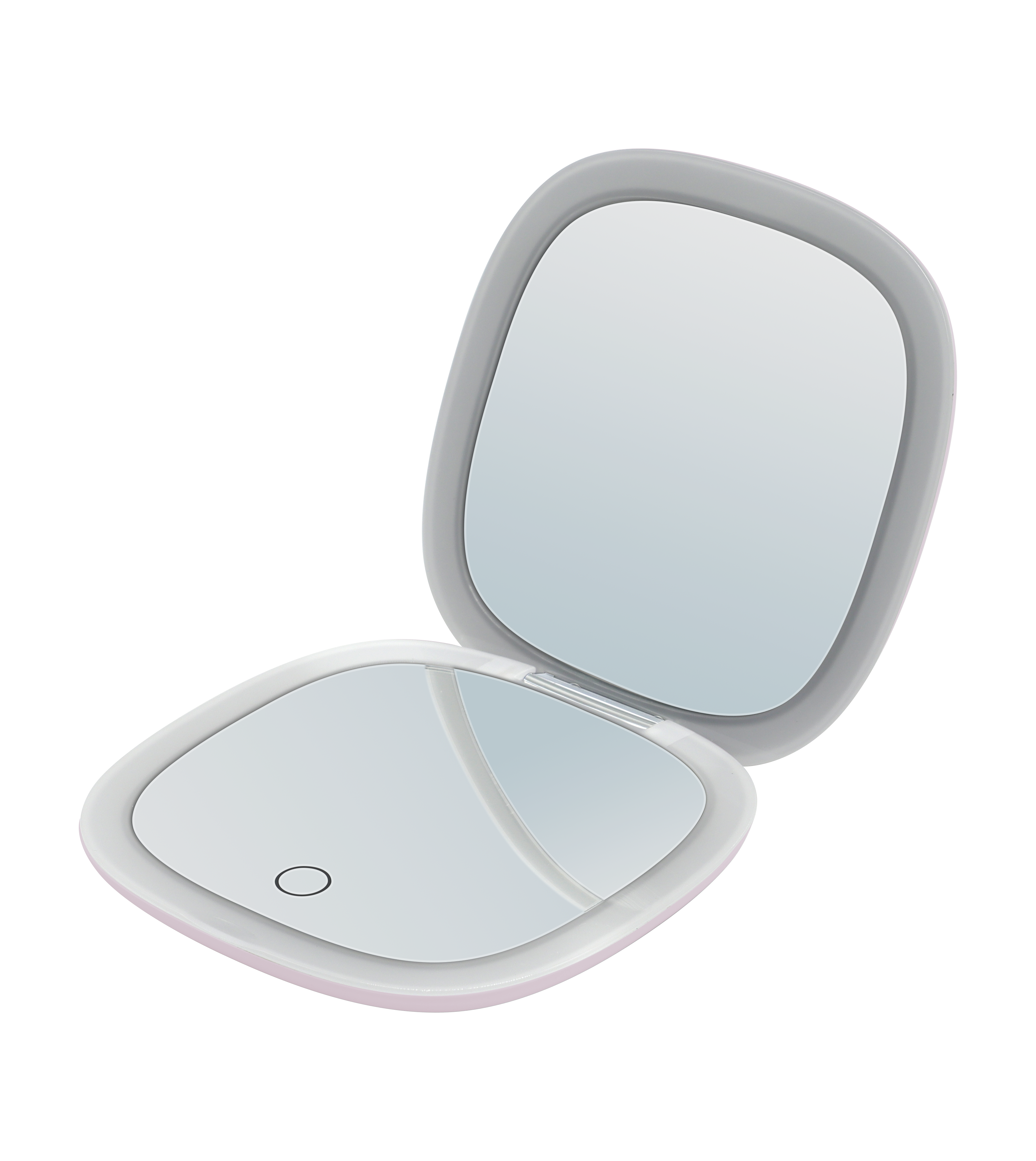 MAKEUP - Specchio tascabile da trucco con striscia di luce LED