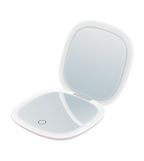 MAKEUP - Specchio tascabile da trucco con striscia di luce LED