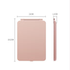 Specchio da trucco con luce LED, specchio portatile tipo tablet con illuminazione a 3 colori, luce regolabile, supporto regolabile, doppia alimentazione e controllo touch
