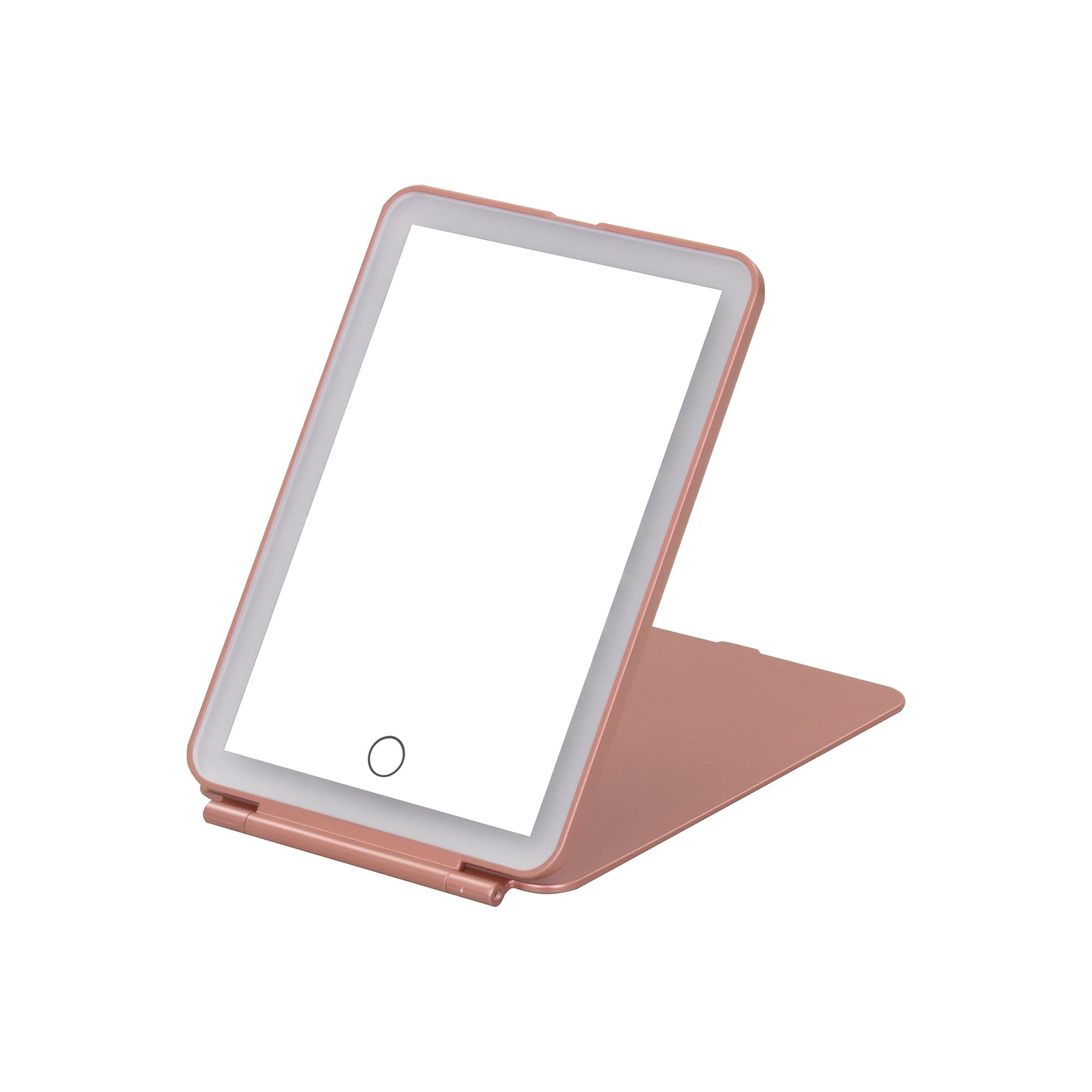 Specchio da trucco con luce LED, specchio portatile tipo tablet con illuminazione a 3 colori, luce regolabile, supporto regolabile, doppia alimentazione e controllo touch