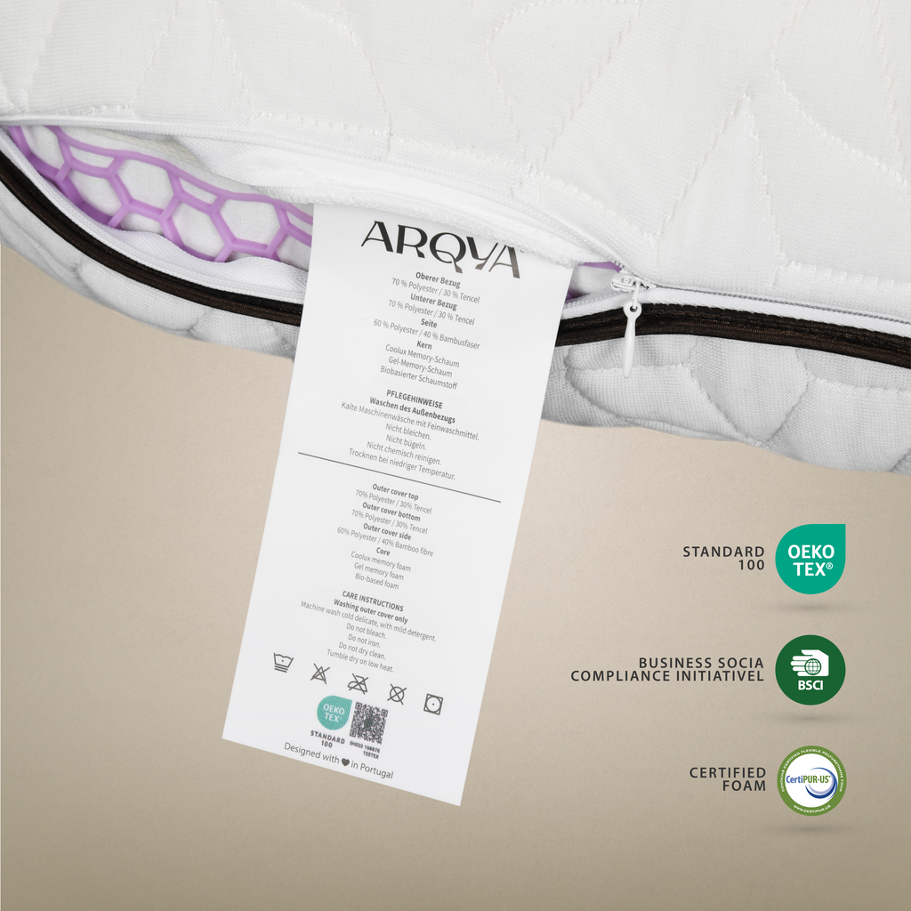 TETSU Adjustable Pillow | Multi-Layer Cooling Foam, Customisable Support, Dual-Sided Performance