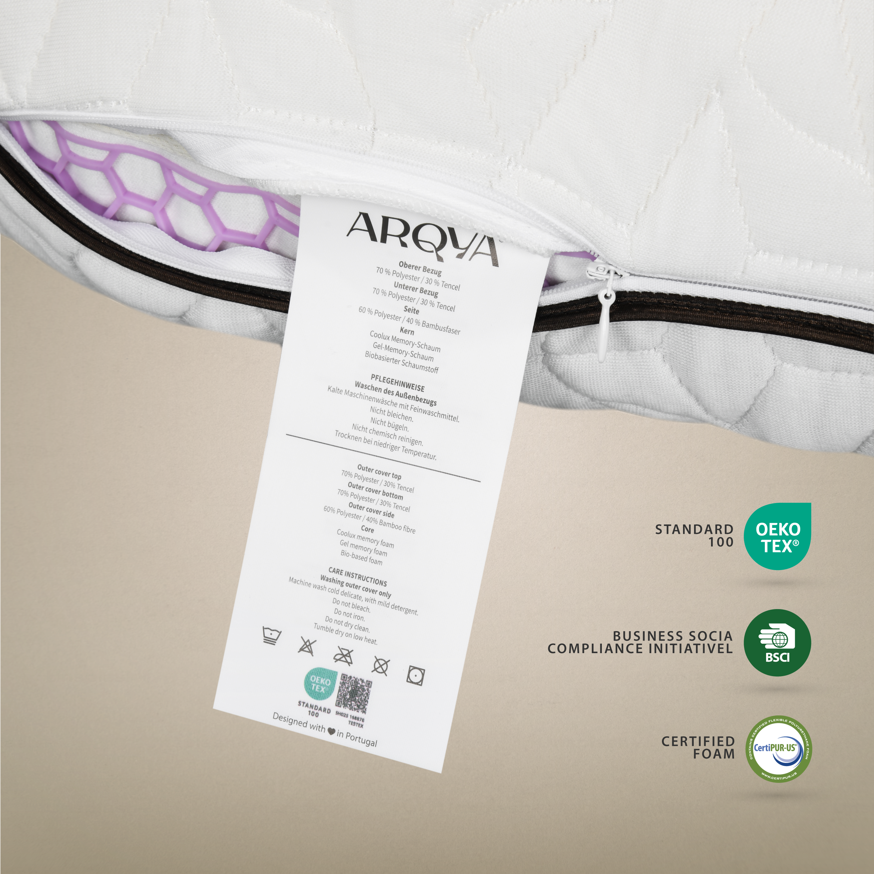 TETSU Adjustable Pillow | Multi-Layer Cooling Foam, Customisable Support, Dual-Sided Performance