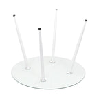Conjunto de Mesa Corin con 4 Sillas Romantic/Shirley, Estructura Metálica y Tablero de Vidrio Templado