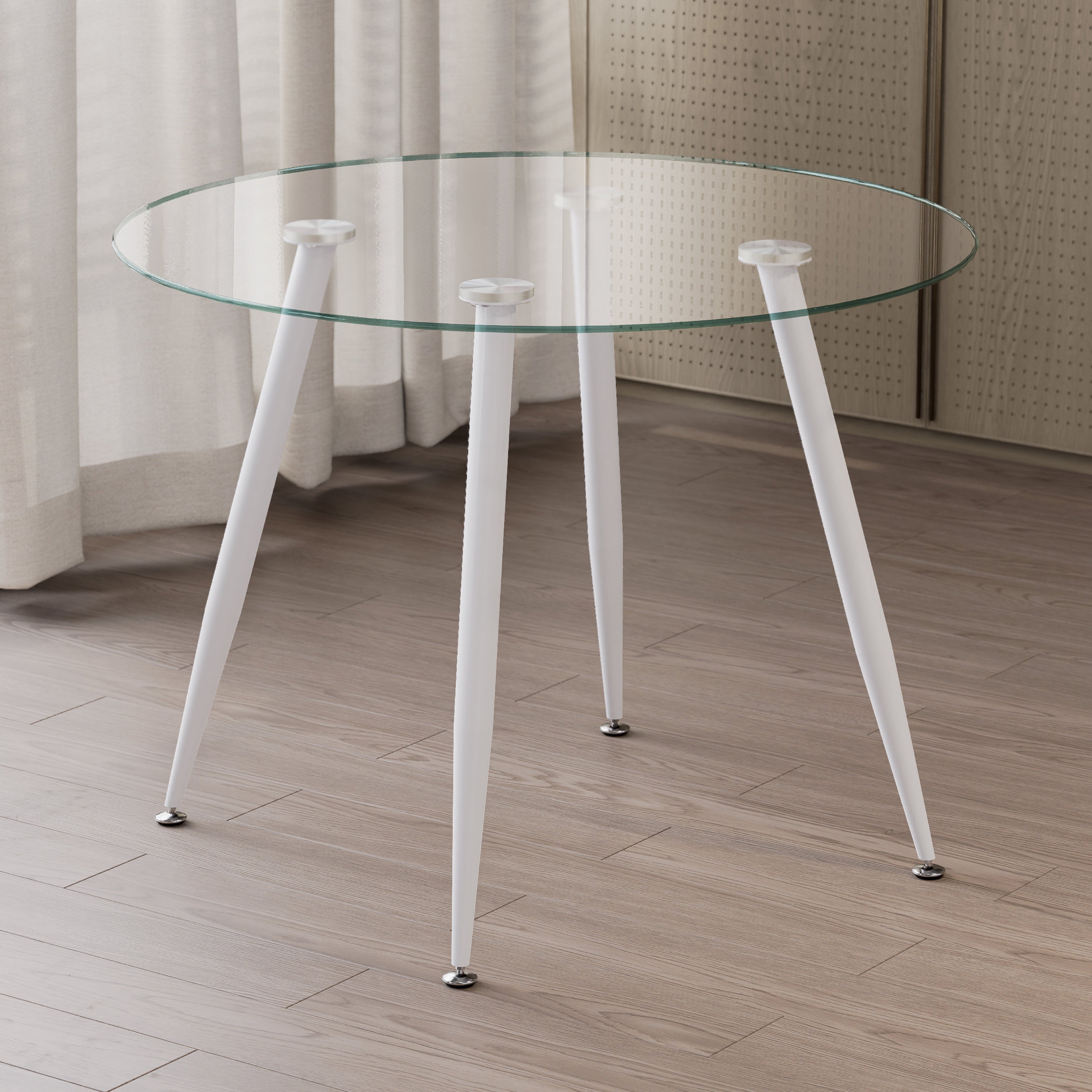 CORIN - Mesa de comedor con tablero de vidrio