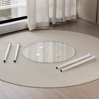 CORIN - Mesa de comedor con tablero de vidrio