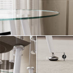 CORIN - Mesa de comedor con tablero de vidrio