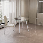 CORIN - Mesa de comedor con tablero de vidrio