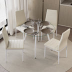 CORIN - Mesa de comedor con tablero de vidrio