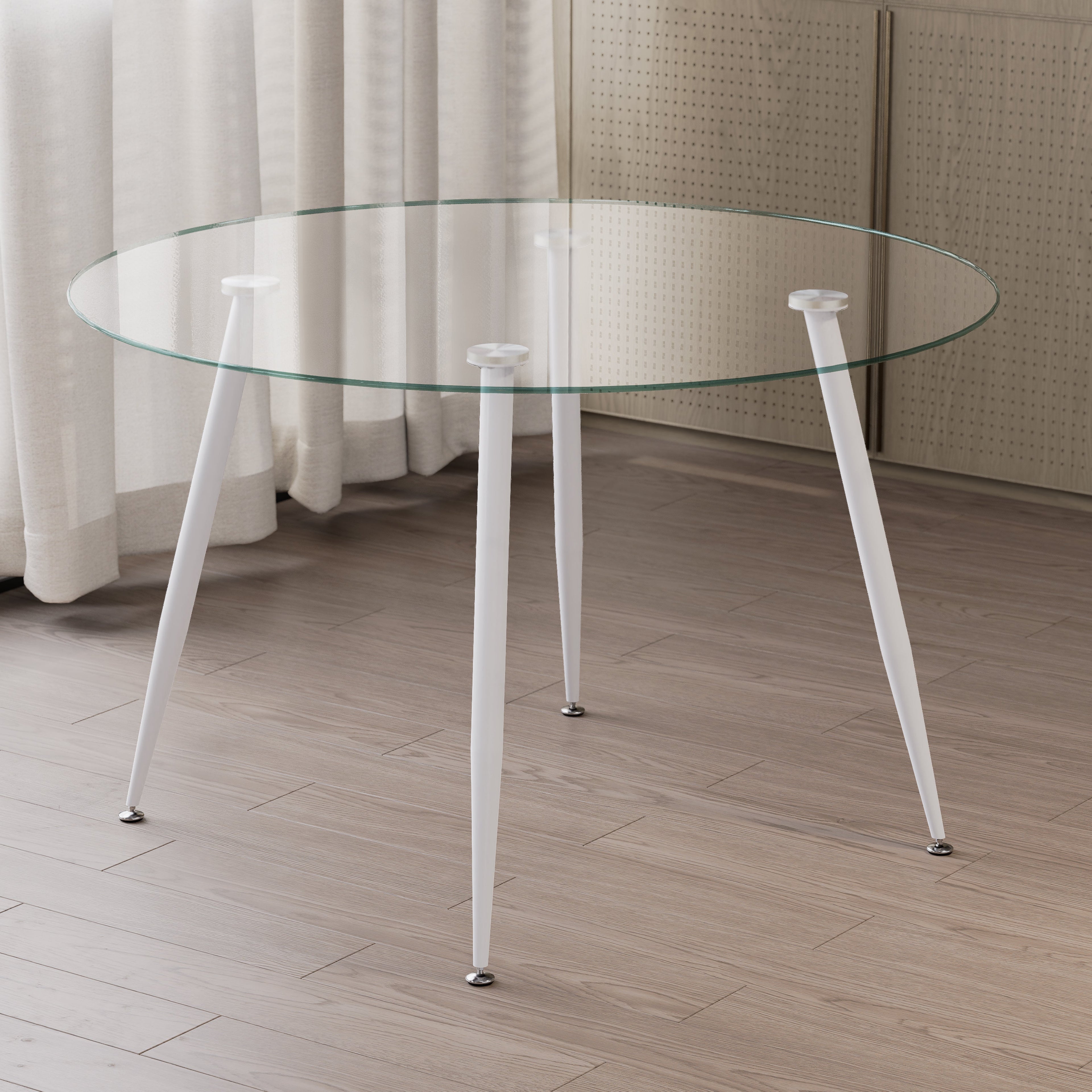 CORIN - Mesa de comedor con tablero de vidrio