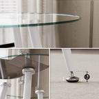 CORIN - Mesa de comedor con tablero de vidrio