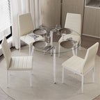 CORIN - Mesa de comedor con tablero de vidrio