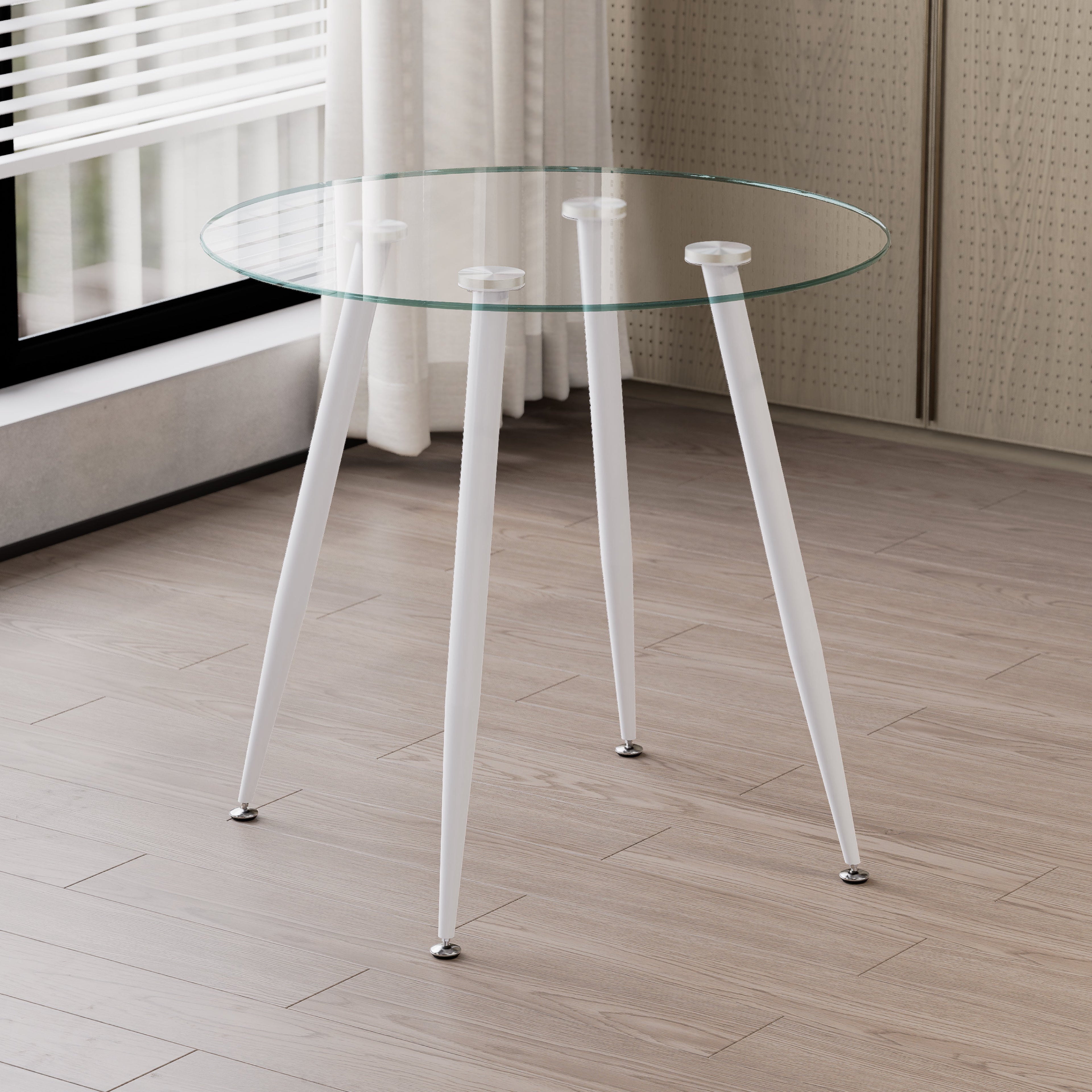 CORIN - Mesa de comedor con tablero de vidrio