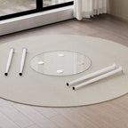 CORIN - Mesa de comedor con tablero de vidrio