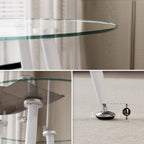 CORIN - Mesa de comedor con tablero de vidrio