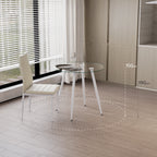 CORIN - Mesa de comedor con tablero de vidrio