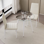 CORIN - Mesa de comedor con tablero de vidrio