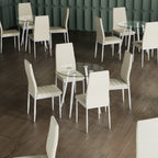 CORIN - Mesa de comedor con tablero de vidrio